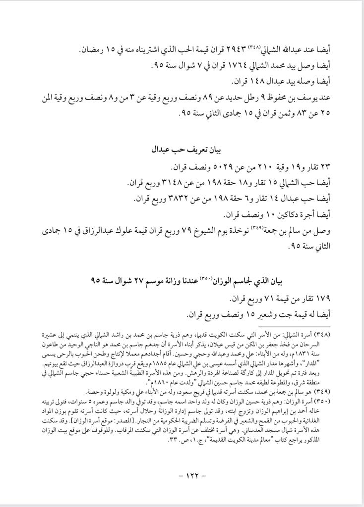 جاسم حسين الوزان 1878-10-2من دفتر حسابات سليمان ابراهيم
                                    العبدالجليل 